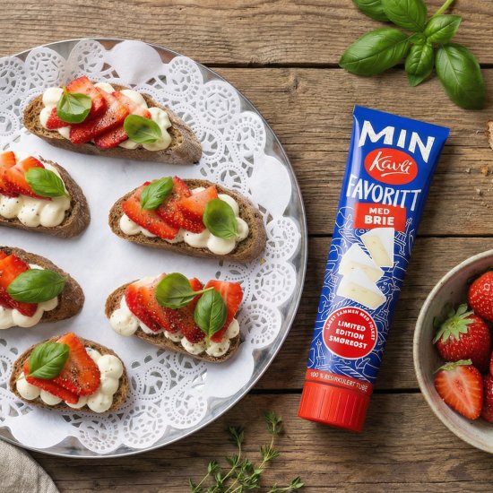 Bruschetta med jordbær Bruschetta med jordbær
