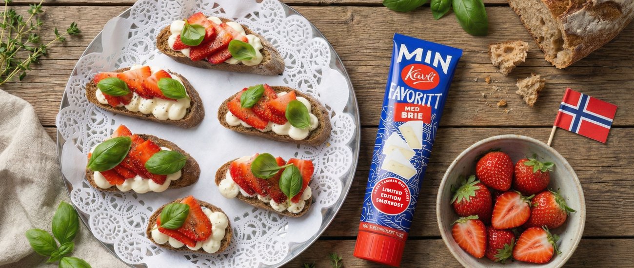 Bruschetta med jordbær