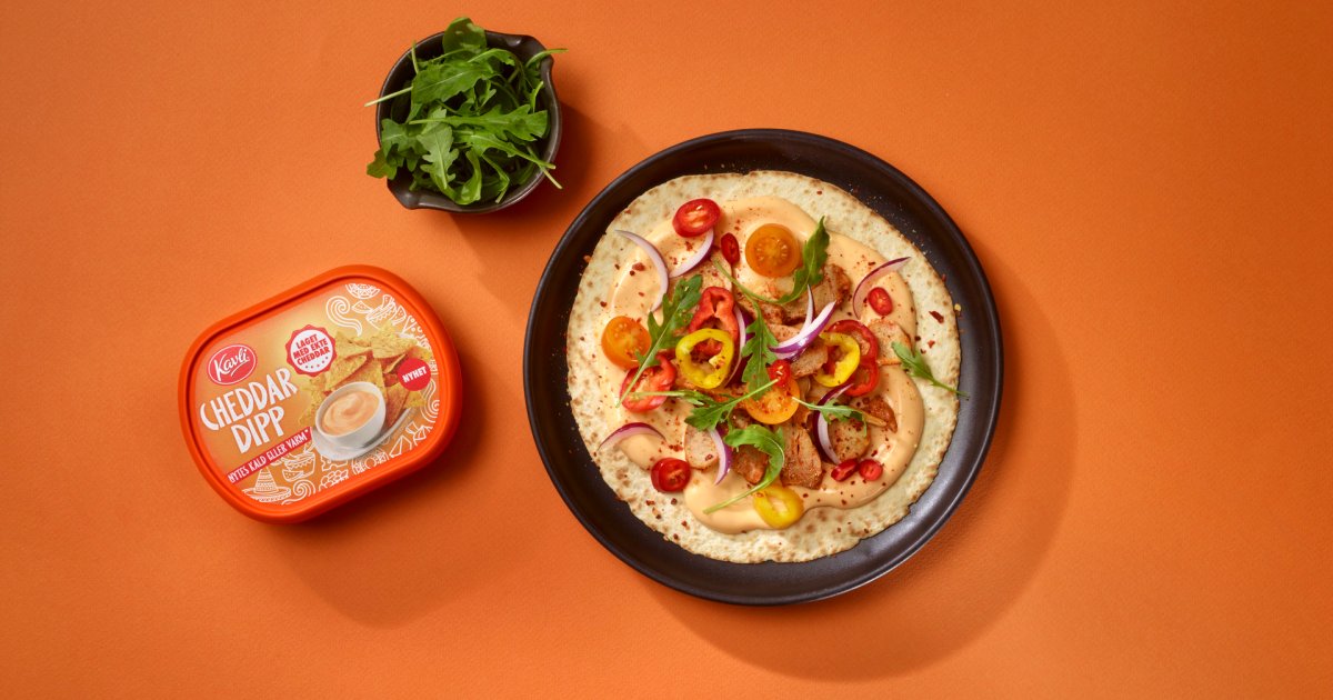 Kyllingwrap med Cheddar Dipp - Kavli Kyllingwrap med Cheddar Dipp - Kavli