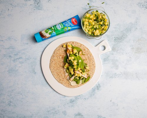 Tortillalefse med MagerOst Jalapeño og ananassalsa