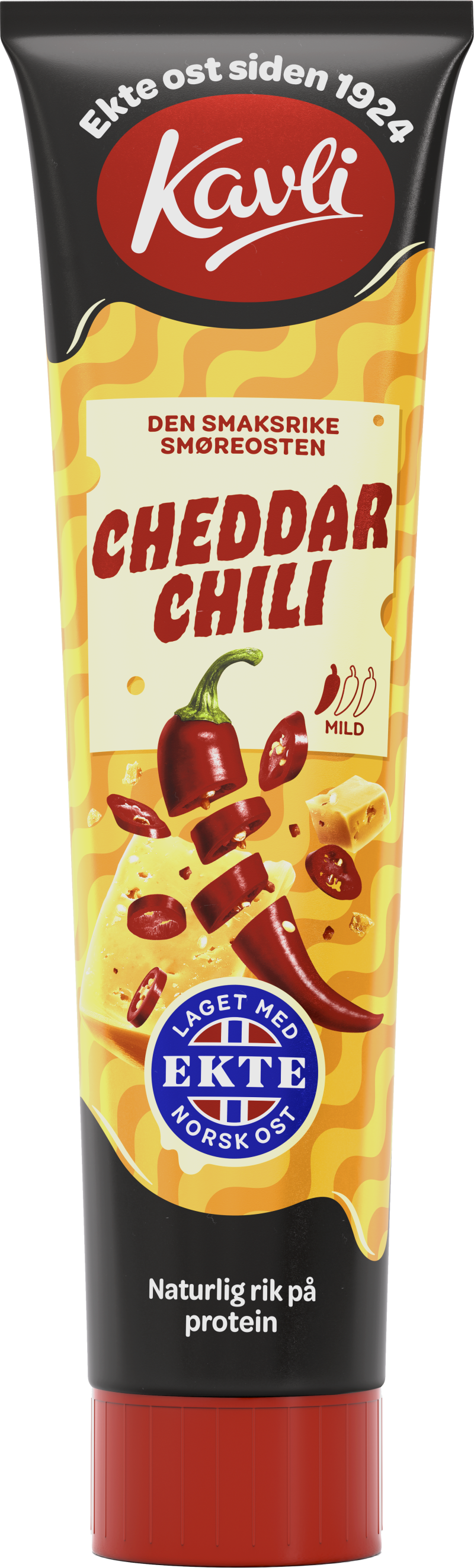 Cheddar ChiliOst 175g tube render